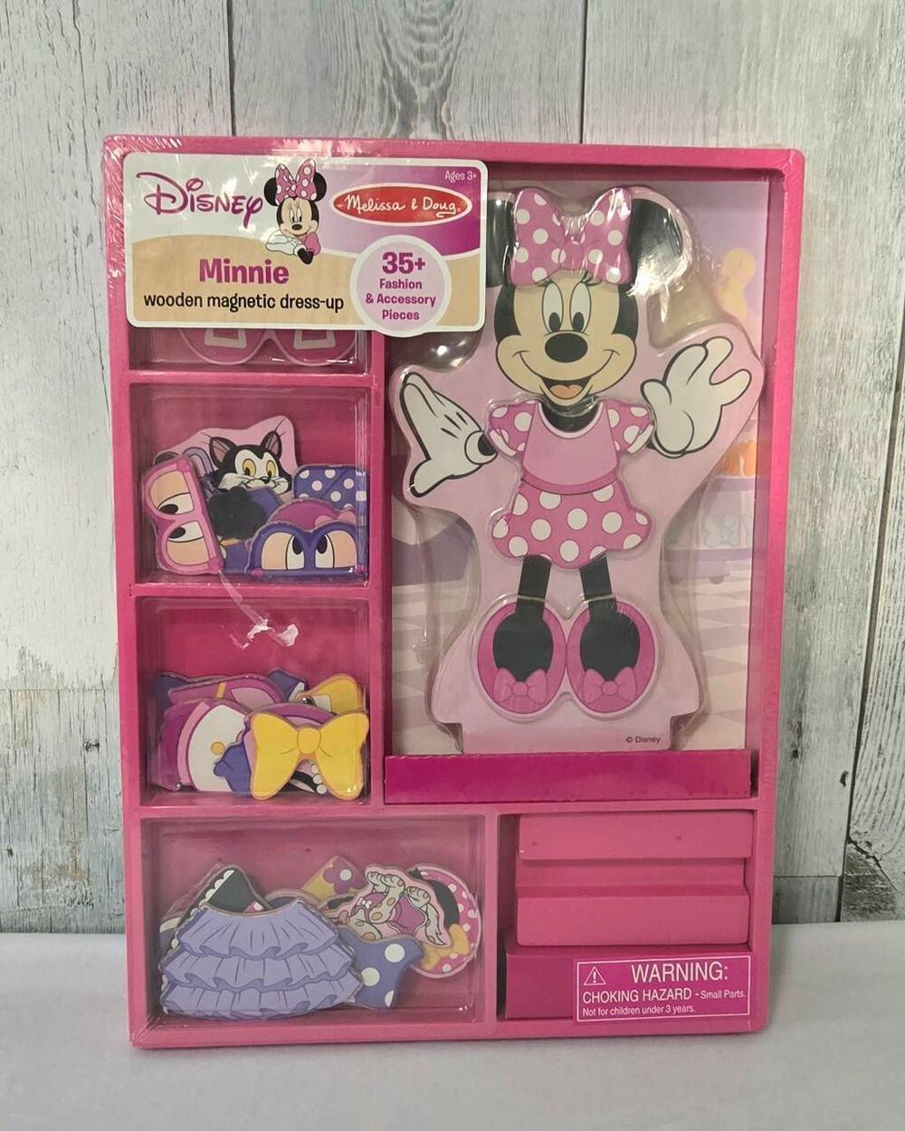 Melissa & Doug Disney Minnie Mouse Wooden Magnetic Dress-Up Set